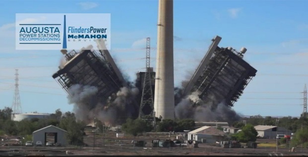 Coal-fired power station: The Northern Power Station demolished at Port Augusta. 