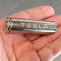 A Tesla rechargeable battery.