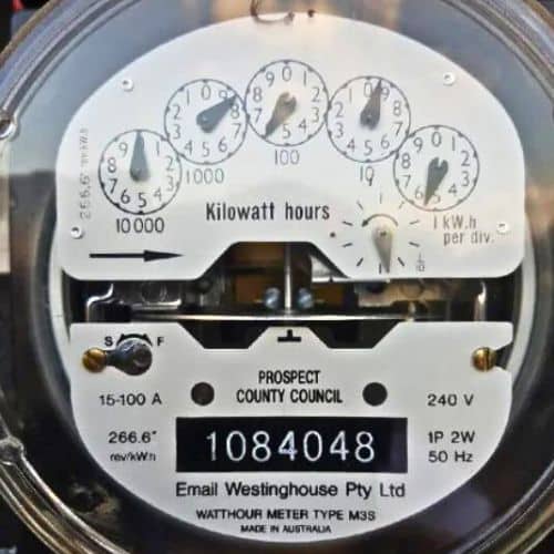 Electricity meter with a clock display